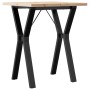 Dining table with solid pine wood and iron frame, 60x60x75.5 cm. by , Kitchen and dining tables - Ref: Foro24-3282780, Price:...