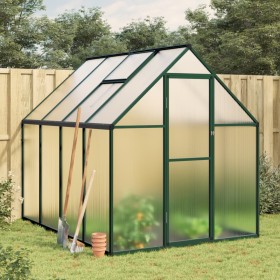 Greenhouse with green aluminum base frame 224x169x195 cm by , Greenhouses - Ref: Foro24-4005835, Price: 380,99 €, Discount: %