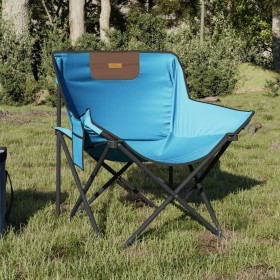 Folding camping chairs with pocket, 2 units light blue by , Garden chairs - Ref: Foro24-366553, Price: 55,99 €, Discount: %