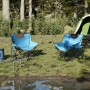 Folding camping chairs with pocket, 2 units light blue by , Garden chairs - Ref: Foro24-366553, Price: 55,21 €, Discount: %