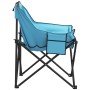 Folding camping chairs with pocket, 2 units light blue by , Garden chairs - Ref: Foro24-366553, Price: 55,21 €, Discount: %