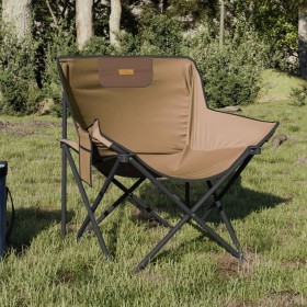 Folding camping chairs with pocket, 2 units, brown by , Garden chairs - Ref: Foro24-366551, Price: 55,21 €, Discount: %