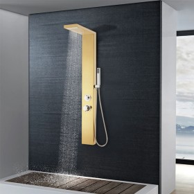 Stainless steel shower panel system 201 gold by vidaXL, Jet nozzles for bathtubs and showers - Ref: Foro24-147717, Price: 179...