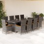 11-piece garden dining set with gray synthetic rattan cushions by , Garden sets - Ref: Foro24-3277567, Price: 1,00 €, Discoun...