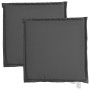 Garden seat cushions, square, set of 2, anthracite color, 45x45x2 cm. by , Cushions for chairs and sofas - Ref: Foro24-847724...