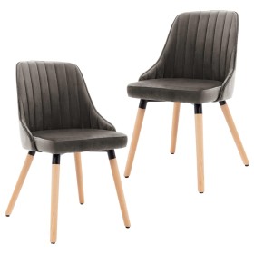 Dining chairs 2 units dark gray velvet by vidaXL, dining chairs - Ref: Foro24-323053, Price: 138,53 €, Discount: %