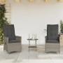 Garden chairs and table with cushions 3 pieces gray PE rattan by , Garden sets - Ref: Foro24-365654, Price: 274,59 €, Discoun...