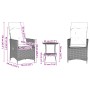 Garden chairs and table with cushions 3 pieces gray PE rattan by , Garden sets - Ref: Foro24-365654, Price: 274,59 €, Discoun...