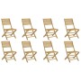 Folding garden chairs 8 pcs acacia wood 48.5x61.5x87 cm by , Garden chairs - Ref: Foro24-3214229, Price: 374,81 €, Discount: %