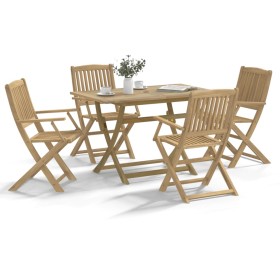 5-teiliges Garten-Esszimmerset aus massivem Akazienholz von , Gartensets - Ref: Foro24-3214234, Preis: 306,34 €, Rabatt: %