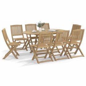 9-teilige Garten-Essgarnitur aus massivem Akazienholz von , Gartensets - Ref: Foro24-3214241, Preis: 484,99 €, Rabatt: %