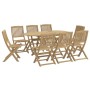 9-teilige Garten-Essgarnitur aus massivem Akazienholz von , Gartensets - Ref: Foro24-3214241, Preis: 484,45 €, Rabatt: %