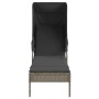 2 synthetic rattan gray sun loungers with canopy and table by , Loungers - Ref: Foro24-3261571, Price: 427,99 €, Discount: %