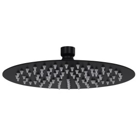 Rainfall shower head stainless steel round black 20 cm by vidaXL, shower heads - Ref: Foro24-147690, Price: 26,91 €, Discount: %