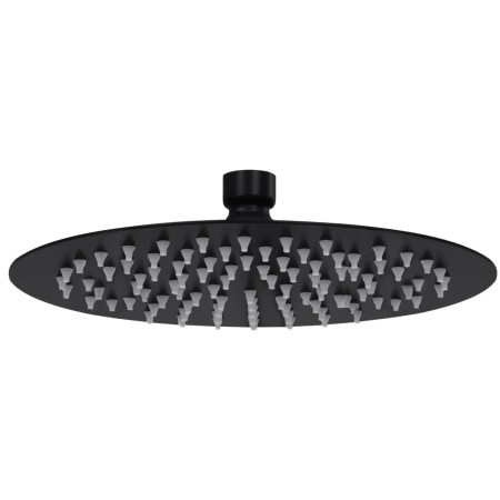 Rainfall shower head stainless steel round black 20 cm by vidaXL, shower heads - Ref: Foro24-147690, Price: 25,65 €, Discount: %