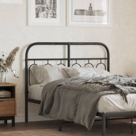 Cabecero de metal negro 120 cm de , Cabeceros y pies de cama - Ref: Foro24-377148, Precio: 47,99 €, Descuento: %