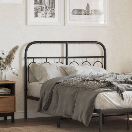 Black metal headboard 120 cm by , Headboards and footboards - Ref: Foro24-377148, Price: 47,99 €, Discount: %