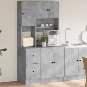 Kitchen cabinet in gray concrete engineered wood, 95x50x180 cm by , Kitchen cabinets - Ref: Foro24-3276535, Price: 297,01 €, ...