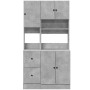 Kitchen cabinet in gray concrete engineered wood, 95x50x180 cm by , Kitchen cabinets - Ref: Foro24-3276535, Price: 300,32 €, ...