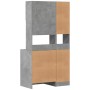 Kitchen cabinet in gray concrete engineered wood, 95x50x180 cm by , Kitchen cabinets - Ref: Foro24-3276535, Price: 300,32 €, ...