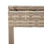 Sun loungers with side table, 2 units, synthetic beige rattan by , Loungers - Ref: Foro24-4002714, Price: 269,24 €, Discount: %