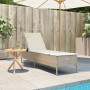 Sun lounger with beige synthetic rattan cushion by , Loungers - Ref: Foro24-4002723, Price: 149,99 €, Discount: %