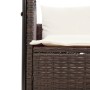 Double sun lounger with roof and brown synthetic rattan curtains by , Loungers - Ref: Foro24-4002756, Price: 225,99 €, Discou...