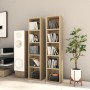 CD shelving 2 pcs oak-colored plywood 21x16x93.5 cm by vidaXL, CD and DVD storage - Ref: Foro24-802699, Price: 44,15 €, Disco...