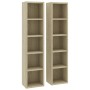 CD shelving 2 pcs oak-colored plywood 21x16x93.5 cm by vidaXL, CD and DVD storage - Ref: Foro24-802699, Price: 44,15 €, Disco...