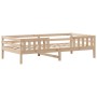 Solid pine wood bed frame 75x190 cm by , Beds and slatted bases - Ref: Foro24-846982, Price: 98,99 €, Discount: %