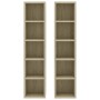 CD shelving 2 pcs oak-colored plywood 21x16x93.5 cm by vidaXL, CD and DVD storage - Ref: Foro24-802699, Price: 44,15 €, Disco...