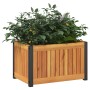 Solid acacia wood and steel planter 45x30x27.5 cm by , Pots and planters - Ref: Foro24-367613, Price: 42,82 €, Discount: %