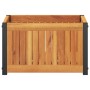 Solid acacia wood and steel planter 45x30x27.5 cm by , Pots and planters - Ref: Foro24-367613, Price: 42,82 €, Discount: %