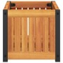 Solid acacia wood and steel planter 45x30x27.5 cm by , Pots and planters - Ref: Foro24-367613, Price: 42,82 €, Discount: %