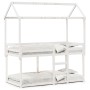 Bunk bed with solid white pine wood roof 90x200 cm by , Beds and slatted bases - Ref: Foro24-3282120, Price: 275,35 €, Discou...