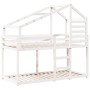 Bunk bed with solid white pine wood roof 75x190 cm by , Beds and slatted bases - Ref: Foro24-3281968, Price: 231,81 €, Discou...