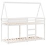 Bunk bed with solid white pine wood roof 75x190 cm by , Beds and slatted bases - Ref: Foro24-3282090, Price: 201,71 €, Discou...