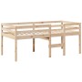 High bed with solid pine wood roof 90x200 cm by , Beds and slatted bases - Ref: Foro24-3281977, Price: 244,98 €, Discount: %