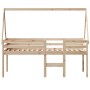 High bed with solid pine wood roof 90x200 cm by , Beds and slatted bases - Ref: Foro24-3282092, Price: 169,99 €, Discount: %