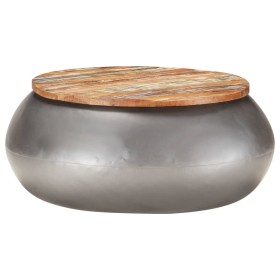 Gray recycled solid wood coffee table 68x68x30 cm by vidaXL, Coffee table - Ref: Foro24-323530, Price: 111,32 €, Discount: %