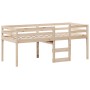 High bed with solid pine wood roof 80x200 cm by , Beds and slatted bases - Ref: Foro24-3282010, Price: 200,99 €, Discount: %