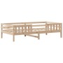 Bed frame with solid pine wood roof structure 80x200 cm by , Beds and slatted bases - Ref: Foro24-3282162, Price: 173,51 €, D...