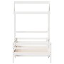 Bed frame with solid white pine wood roof 90x200 cm by , Beds and slatted bases - Ref: Foro24-3282160, Price: 233,77 €, Disco...