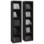 CD rack 2 pcs black plywood 21x16x93.5 cm by vidaXL, CD and DVD storage - Ref: Foro24-802697, Price: 44,88 €, Discount: %