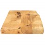 Solid mango wood natural edge table top 80x40x2.5 cm by , Table tops - Ref: Foro24-370346, Price: 50,57 €, Discount: %