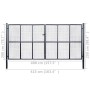 Puerta de malla de jardín acero galvanizado 400x200 cm gris de , Puertas de jardín - Ref: Foro24-143379, Precio: 663,89 €, De...