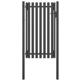 Puerta de valla del jardín de acero gris antracita 1x2,25 cm de , Puertas de jardín - Ref: Foro24-146331, Precio: 252,99 €, D...