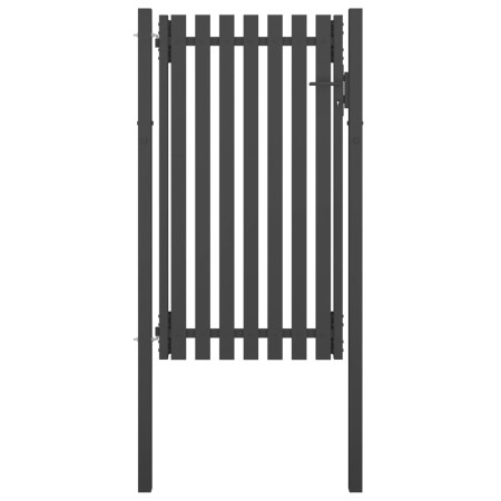 Puerta de valla del jardín de acero gris antracita 1x2,25 cm de , Puertas de jardín - Ref: Foro24-146331, Precio: 262,90 €, D...