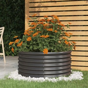 Anthracite powder-coated steel planter 80x80x36 cm by , Pots and planters - Ref: Foro24-318856, Price: 39,59 €, Discount: %