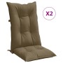 Kissen für Hochlehnsessel, 2 Stück, Stoff in Grau-Taupe-Melange. von , Kissen für Stühle und Sofas - Ref: Foro24-4002370, Pre...